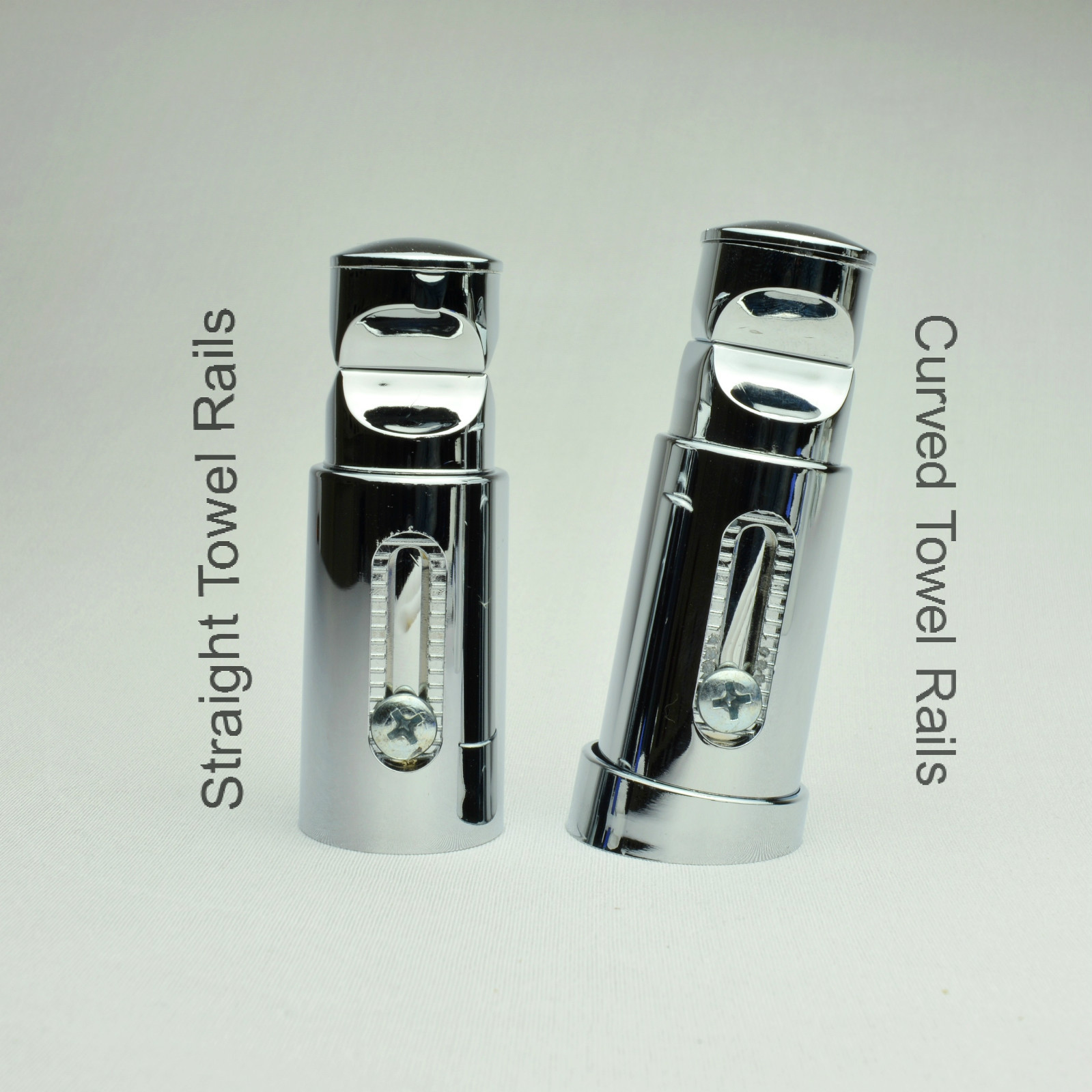 Chrome Heated Towel Rail Bracket Radiator Brackets Flat or Curved High