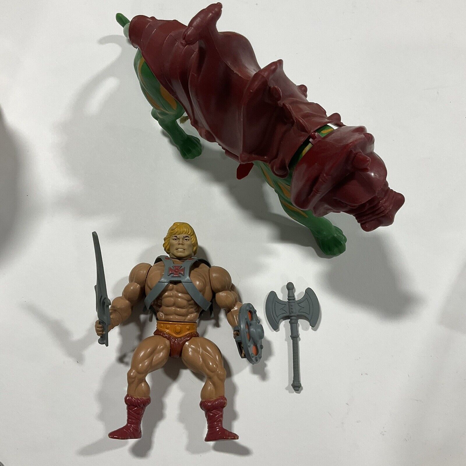 He-Man 1981 Masters Of The Universe Complete With Battle Cat 1983 Toys Mattel