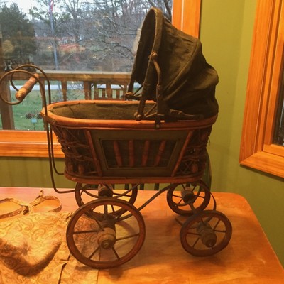 wooden baby pram