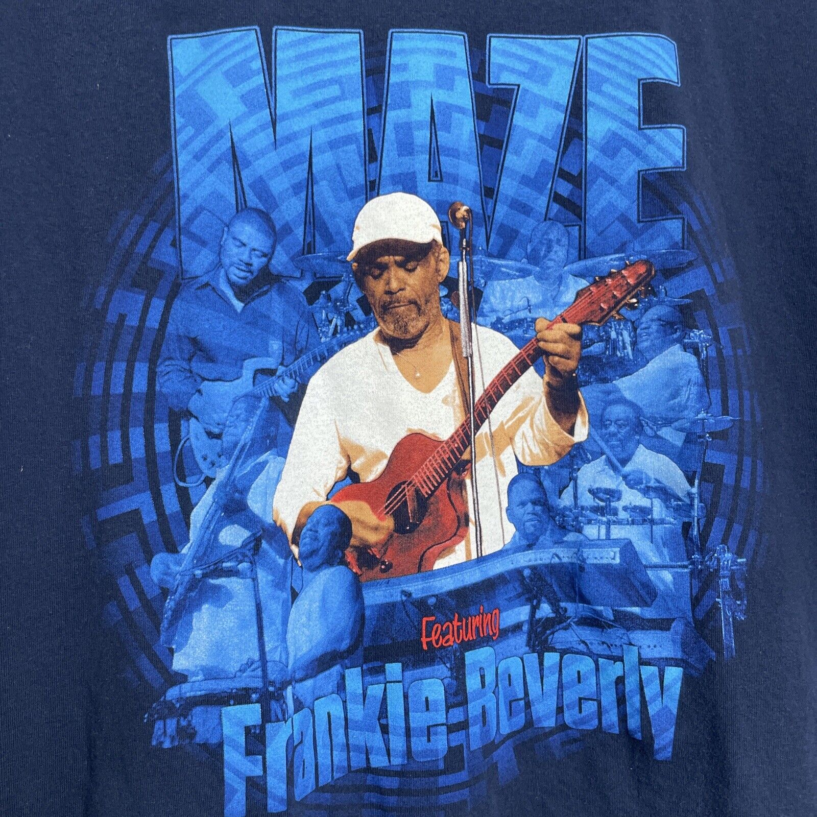 Vintage Maze/Frankie Beverly T Shirt Soul Funk  Joy and Pain XL Blue Rap Tee