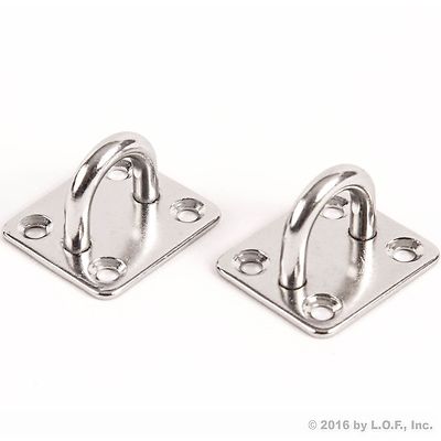 2 Stainless Steel 316 6mm Square Eye Plates 1/4