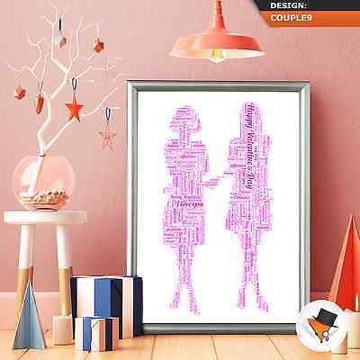PERSONALISED WORD ART FOR CLOSE BEST FRIENDS AT CHRISTMAS BIRTHDAY XMAS GIFT (Best Gift For Close Friend)