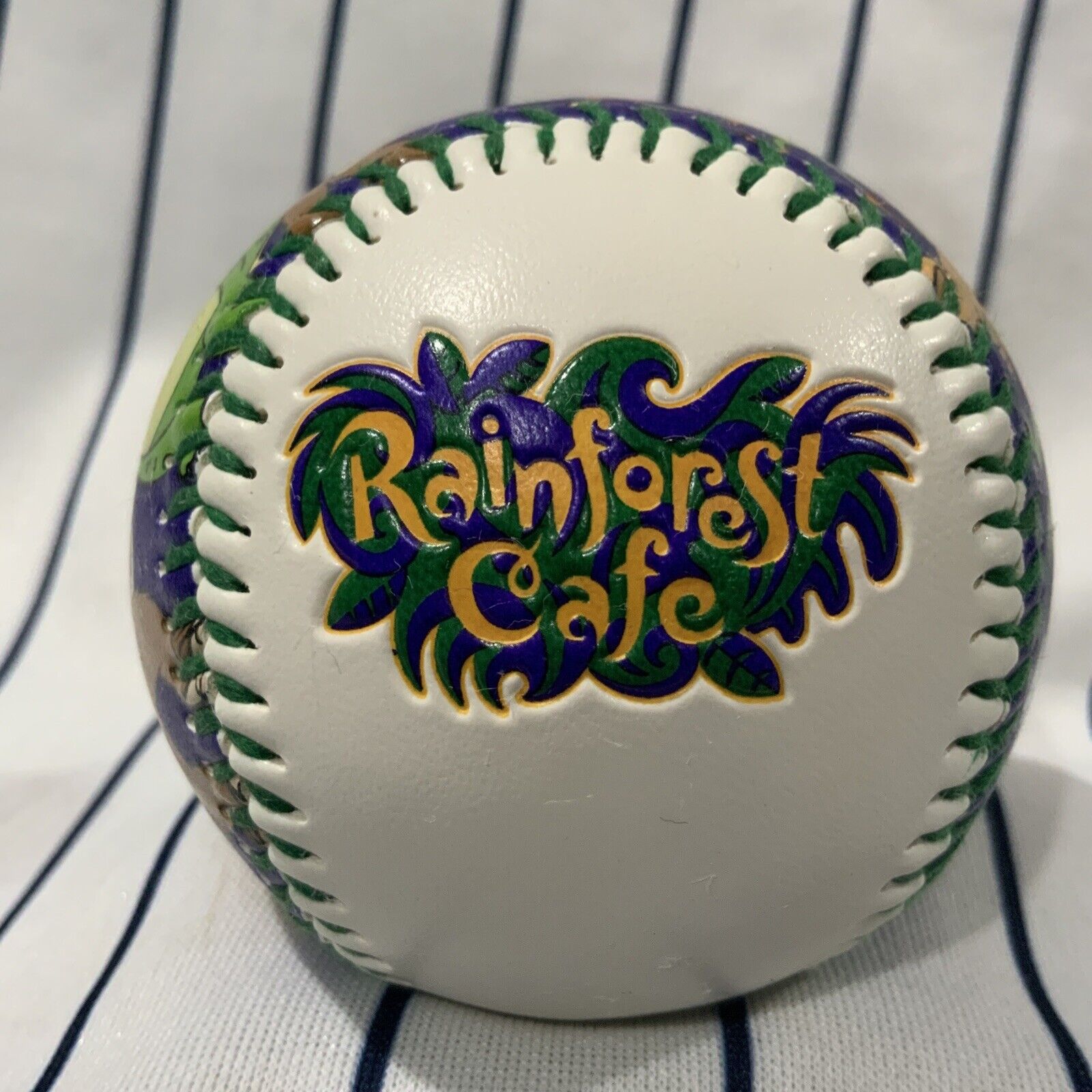 Rainforest Cafe Restaurant 2001 Purple White Mascots Souvenir baseball ball