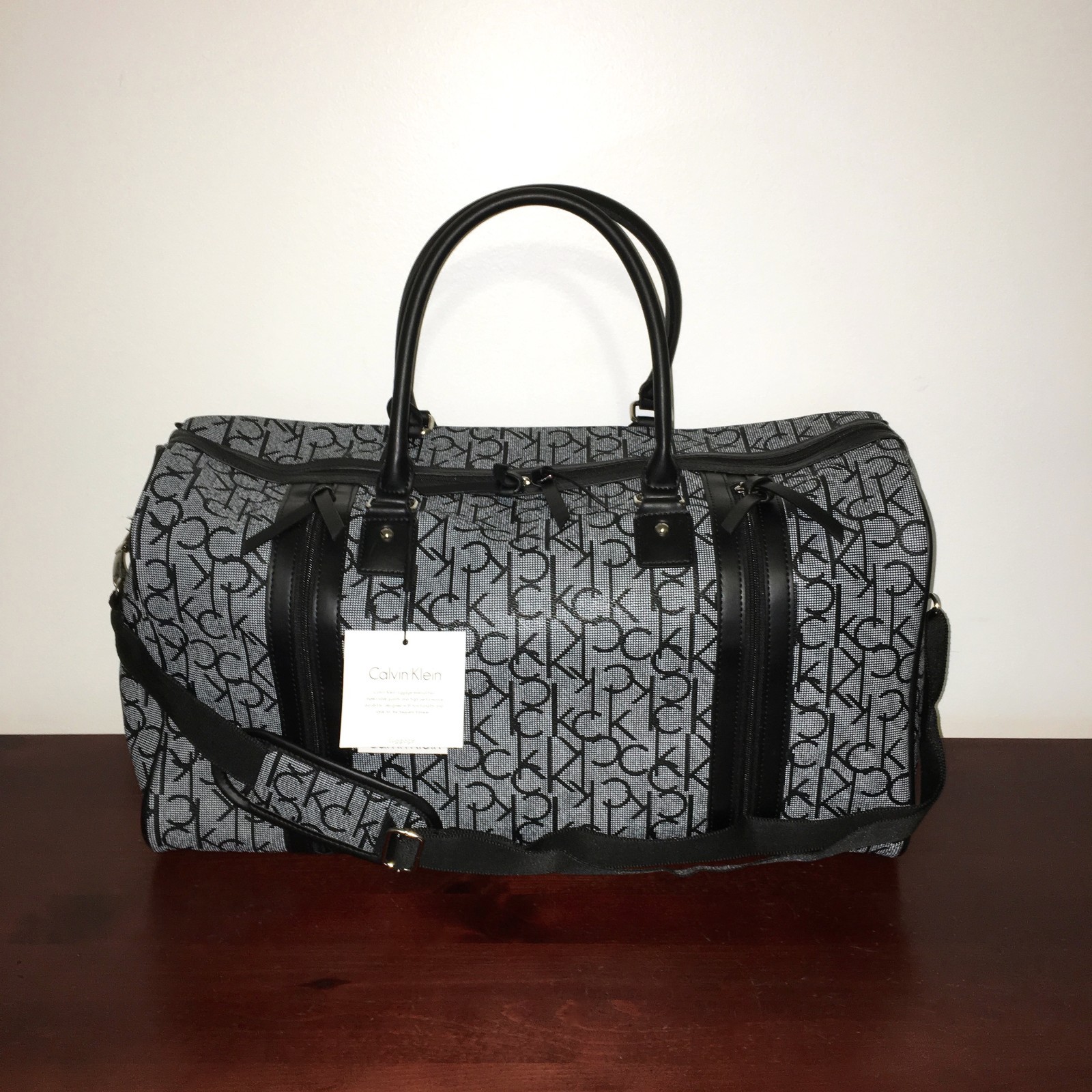 calvin klein monogram duffle bag