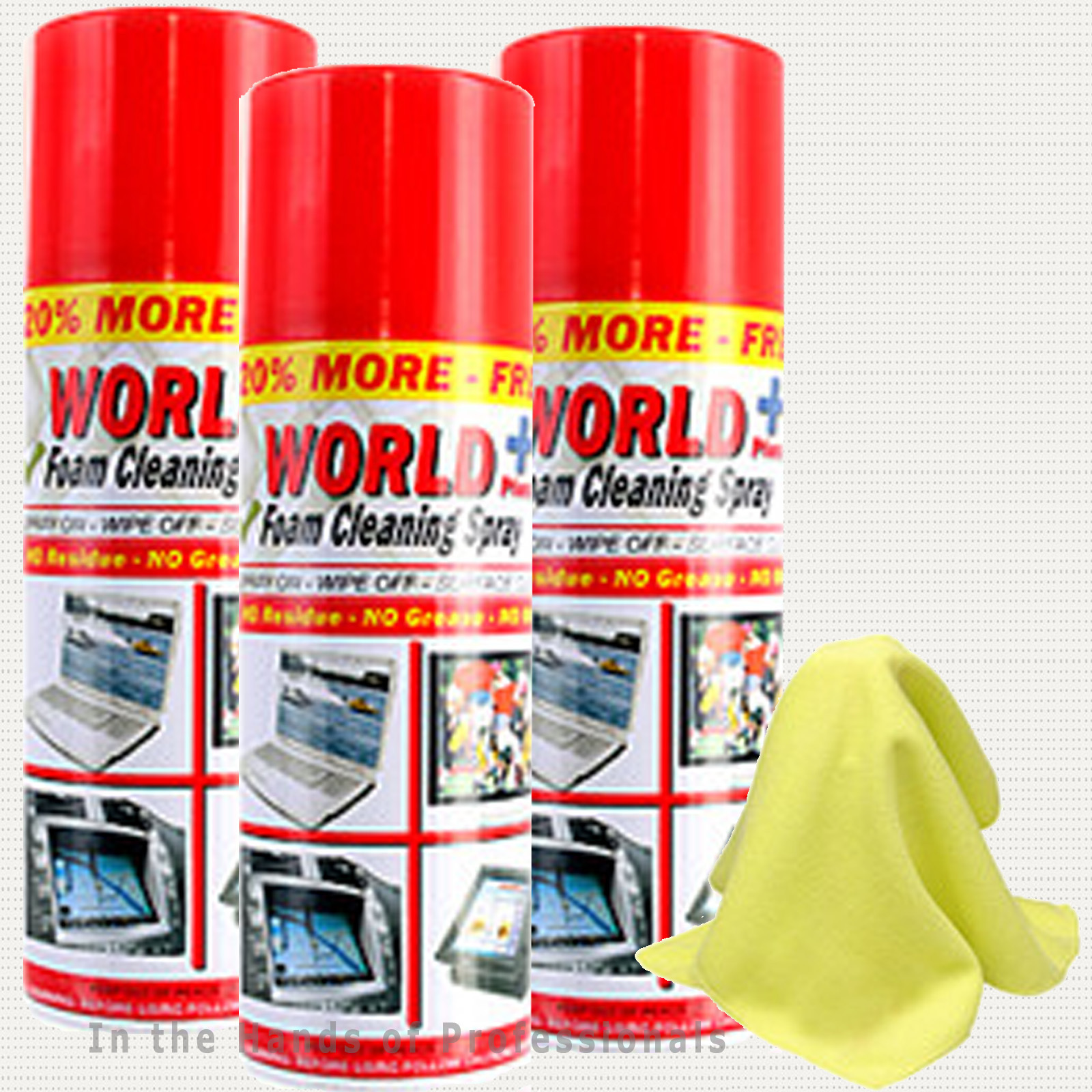 10/Pack Screen Spray Foam Cleaner Electronics Foam Cleaning World Plus