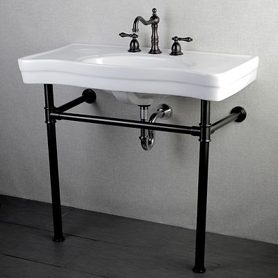 ... Vintage 36-inch Oil Rubbed Bronze Pedestal Bathroom Sink Vanity eBay