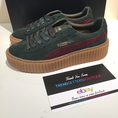 puma creepers rihanna vert bordeaux