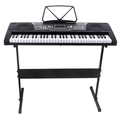 61 Key Music Electronic Keyboard Electric Digital Piano Organ Portable w/Stand