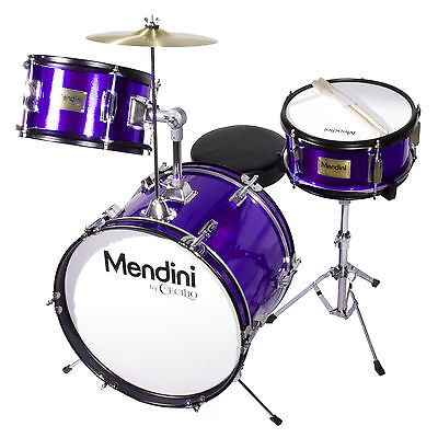 Color:Electric Purple:Mendini 16" Junior Kids Child Drum Set Kit ~Black Blue Green Red Silver Wine Red