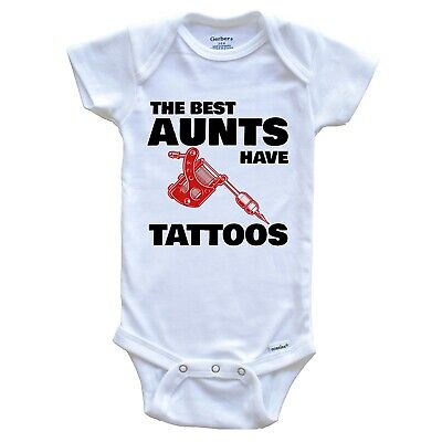 The Best Aunts Have Tattoos Funny Baby Onesie - Niece Nephew One Piece (Best One Piece Tattoos)