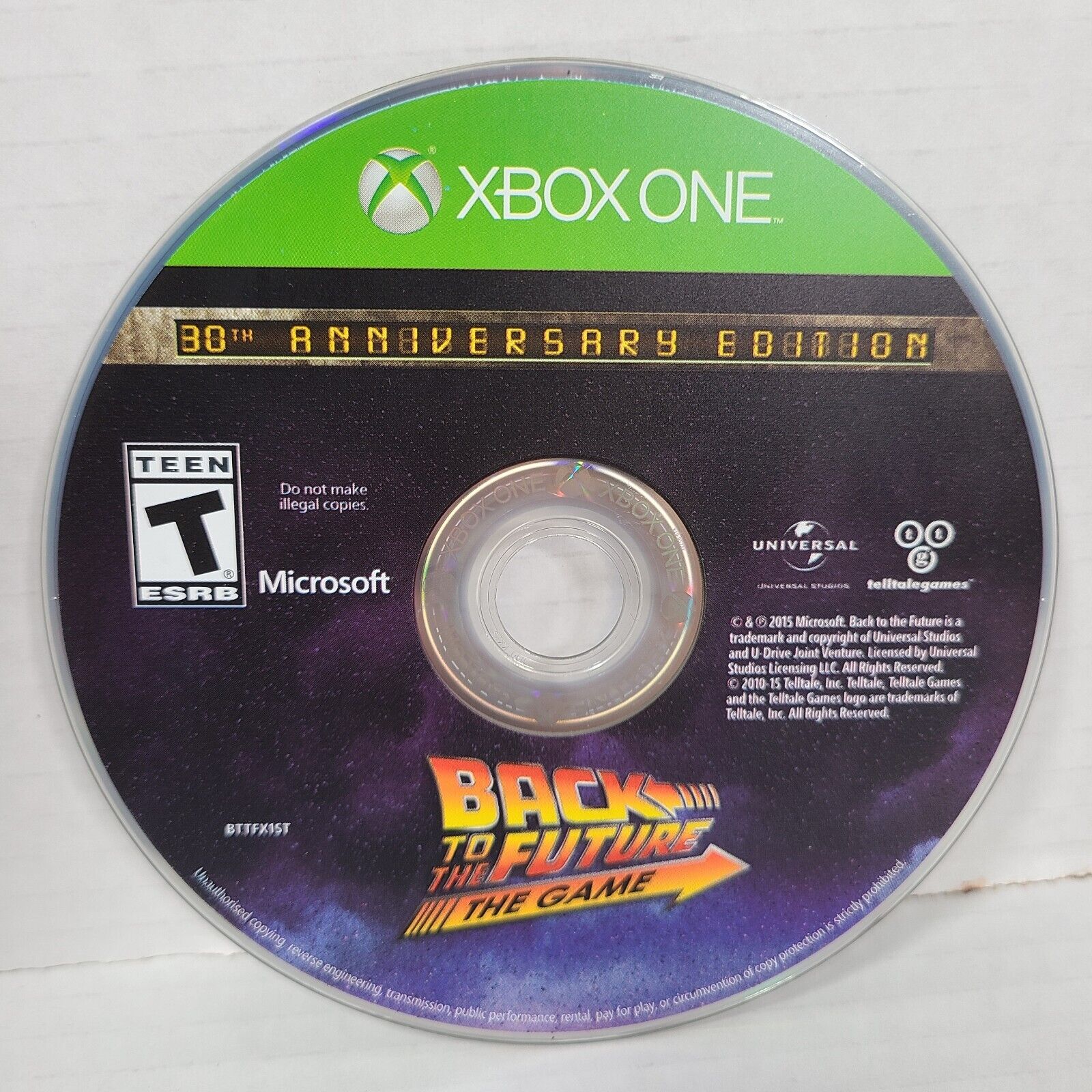 Back to the Future: The Game 30th Anniversary Edition (Xbox One, 2015) No Manual