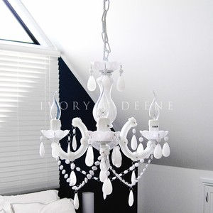 chandelier  ARM  LIGHT 3 GLASS E14 VINTAGE vintage globes MARIE WHITE CHANDELIER THERESE LAMP  POST