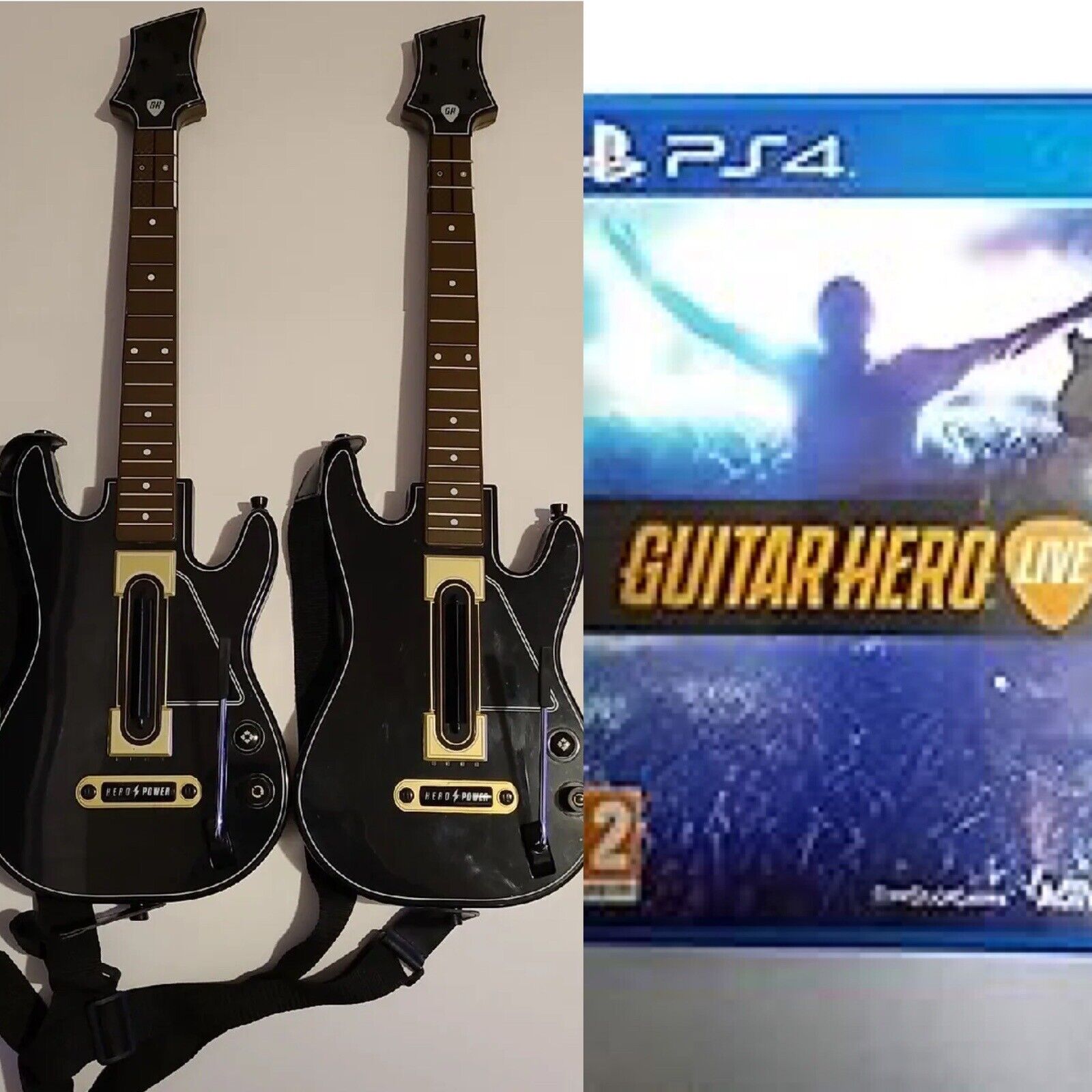 Guitar Hero Live 2 Pack Bundle PS4 No Dongles Tested
