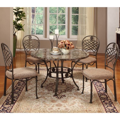 Hera Brown 5-piece Modern Dining Set Kitchen ...