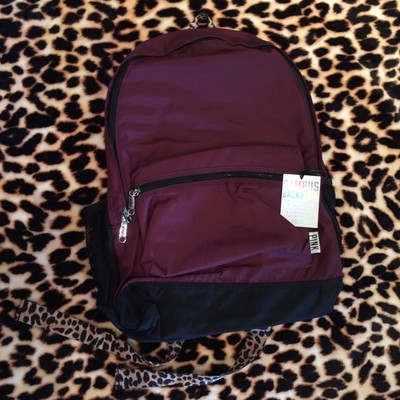 New Victoria's Secret PINK Maroon Canvas cheetah Animal Print ... New Victoria's Secret PINK Maroon Canvas cheetah Animal Print ...