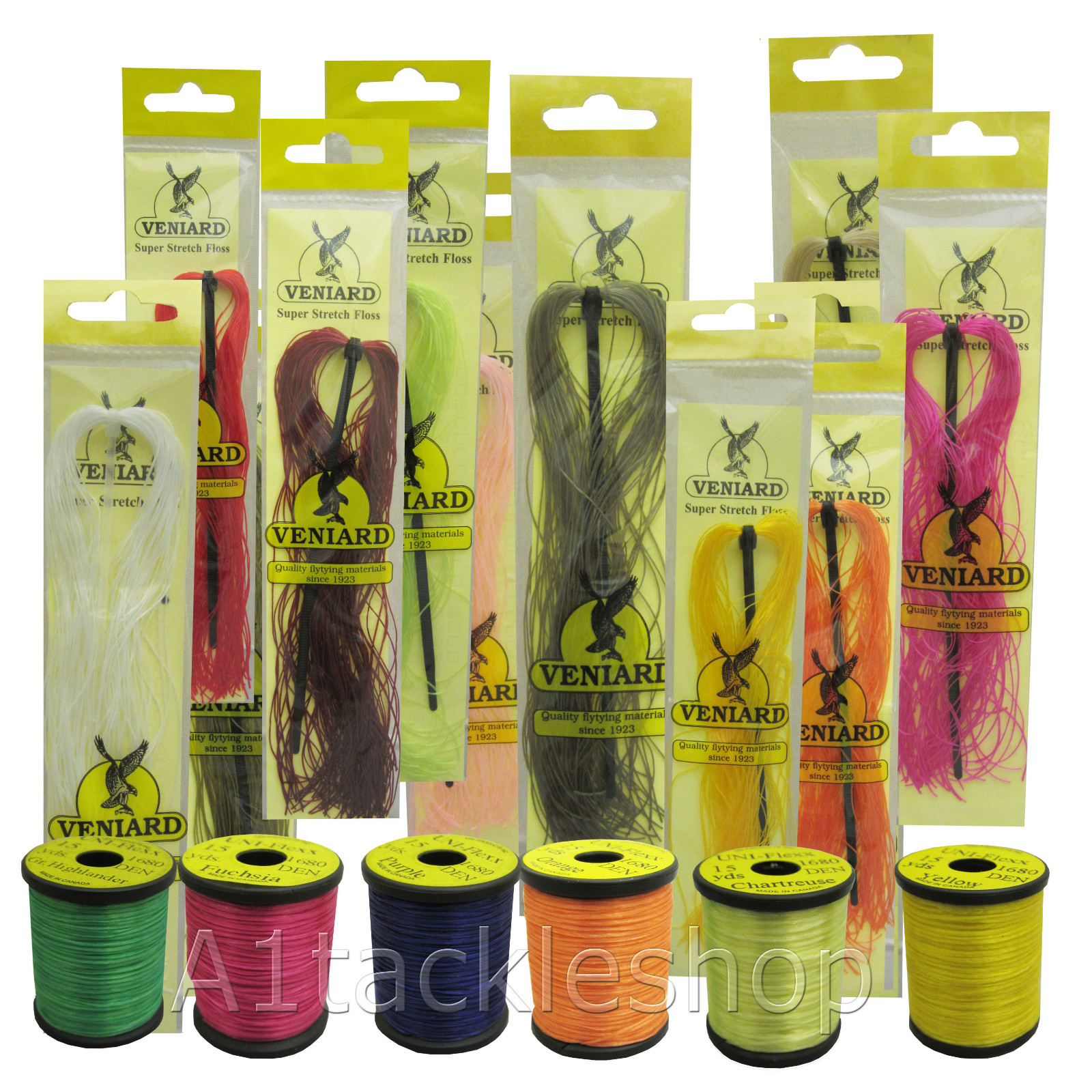 Veniard Super Flexi Floss Buzzer Body and Rubber Leg Fly Tying Material