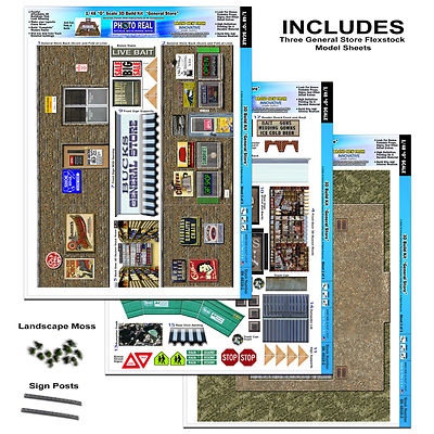  43 Scale "General Store" Photo Real Scale Building Kit Model Trains