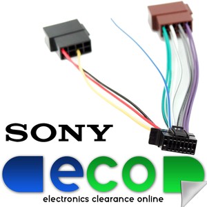 Sony NEW STYLE 16 Pin Car Stereo Wiring Harness ISO Sony ... sony car stereo wiring harness converter 