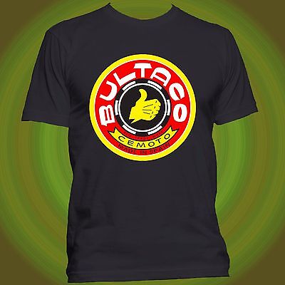 Best Bultaco Cemoto Classic Motorcycle Motocross Racing Black T-shirt Size (Best Race T Shirt Designs)