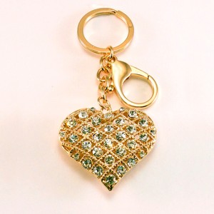 Chain cross purse Rhinestone Charm Purse Key Heart charm  Cross