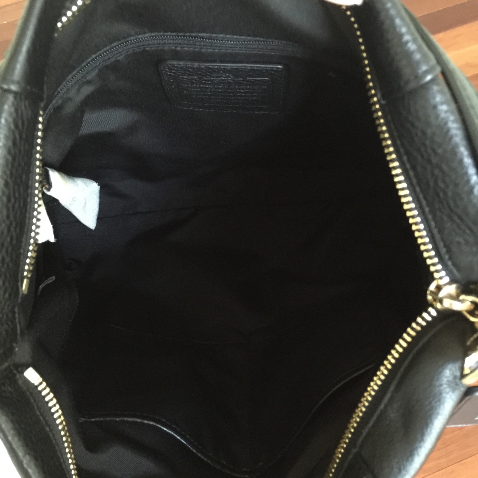 Coach Gorgeous Black Leather Shoulder Crossbody Bag Hobo Purse Handbag ...