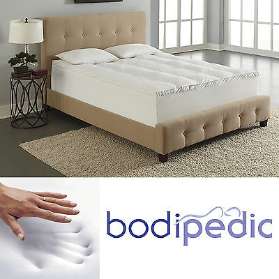 Bodipedic 4-inch Dual Layer Pillow Top Memory Foam Mattress Topper