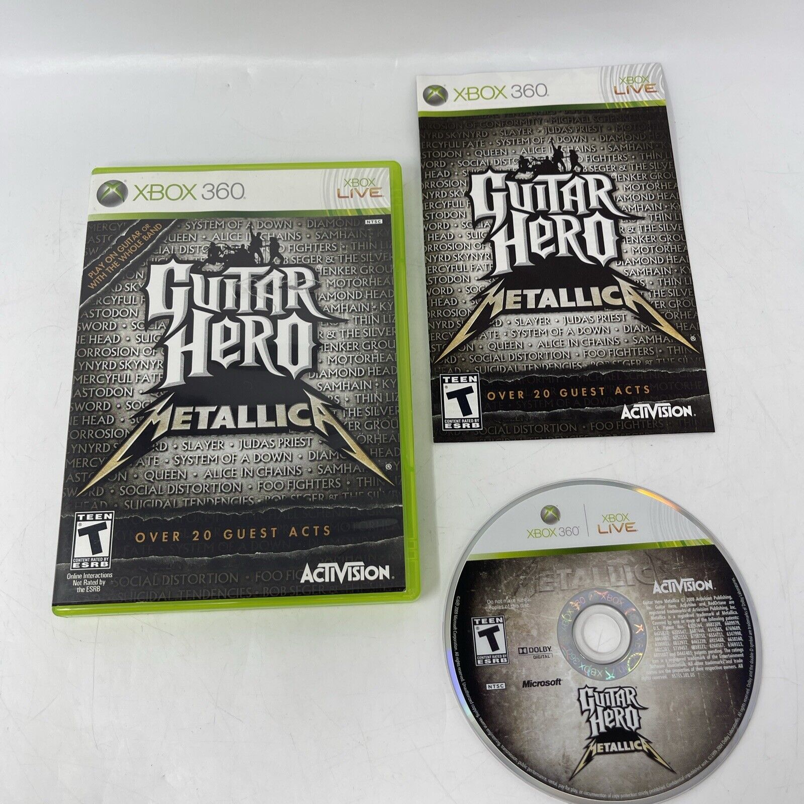 Guitar Hero: Metallica (Microsoft Xbox 360, 2009) Complete CIB Tested
