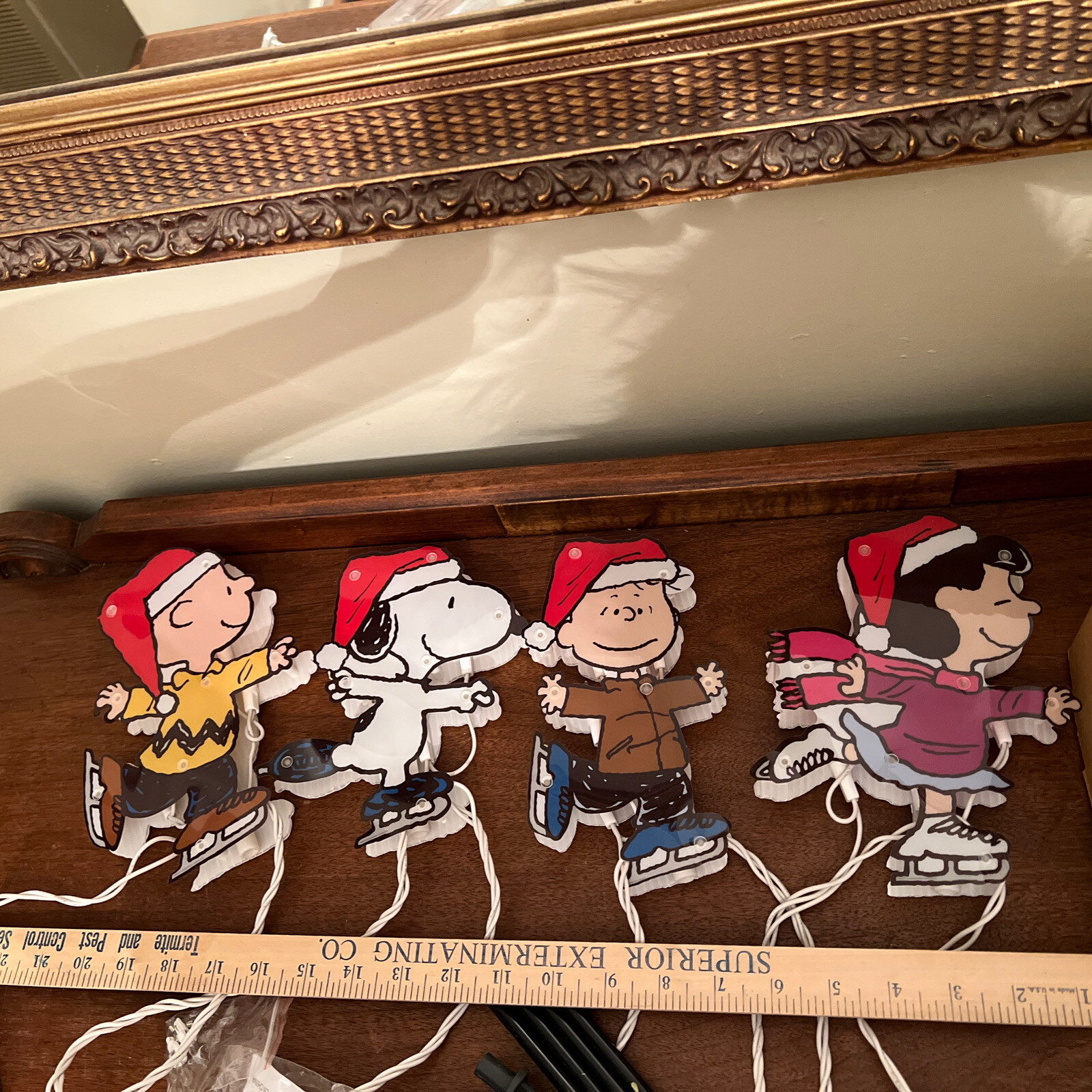 Yahoo!オークション Snoopy Peanuts Lighted Yard Sculpture Ice Ska...