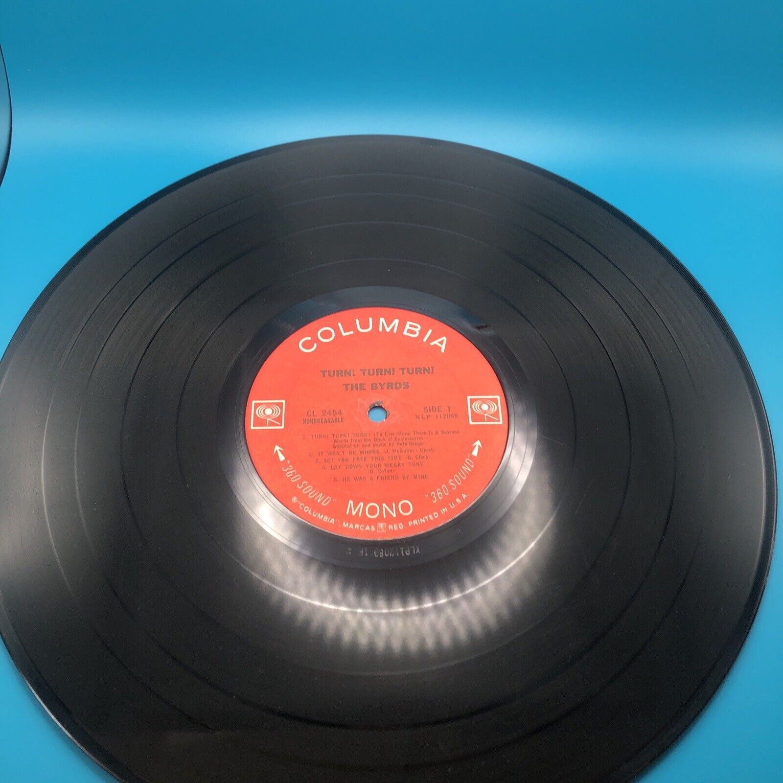 The Byrds / Turn Turn Turn Lp Vinyl MONO Columbia 2454