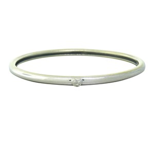 ... about Tiffany  Co 18k White Gold Diamond Heart Bangle Bracelet