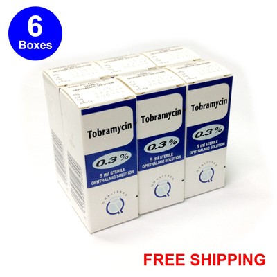 x6 Tobramycin Ophthalmic Solution 0.3% 5 ml ...