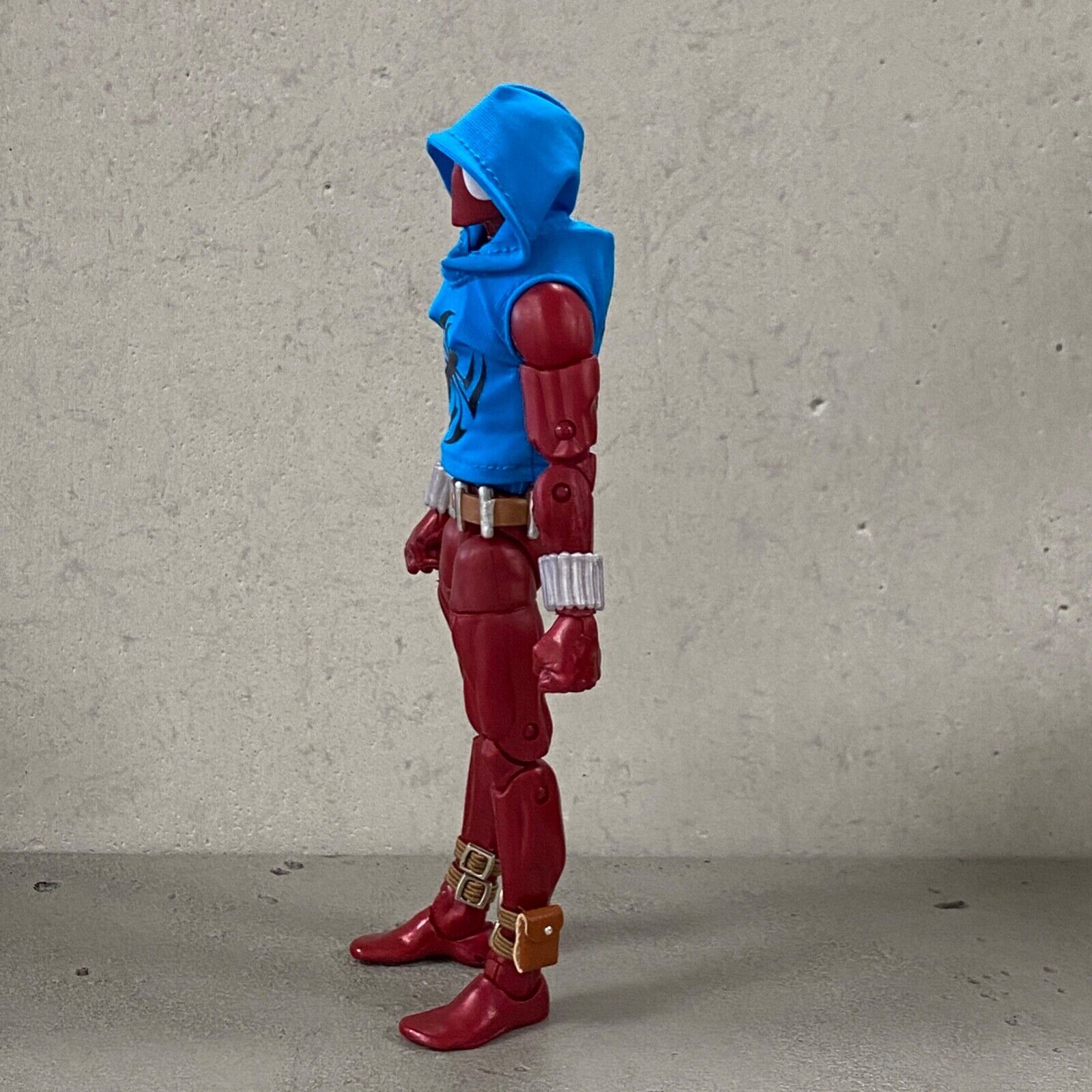 SU-SSH-SPD: 1/12 Blue Wired hoodie for Marvel Legends Scarlet Spiderman