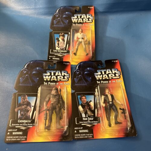 3x Kenner Star Wars Power Of The Force 1995