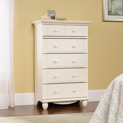 5-Drawer Chest - Antiqued White - Harbor ...