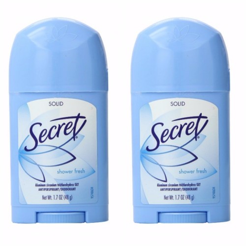 2- Secret Shower Fresh Womens Solid Antiperspirant & Deodorants -1.7oz