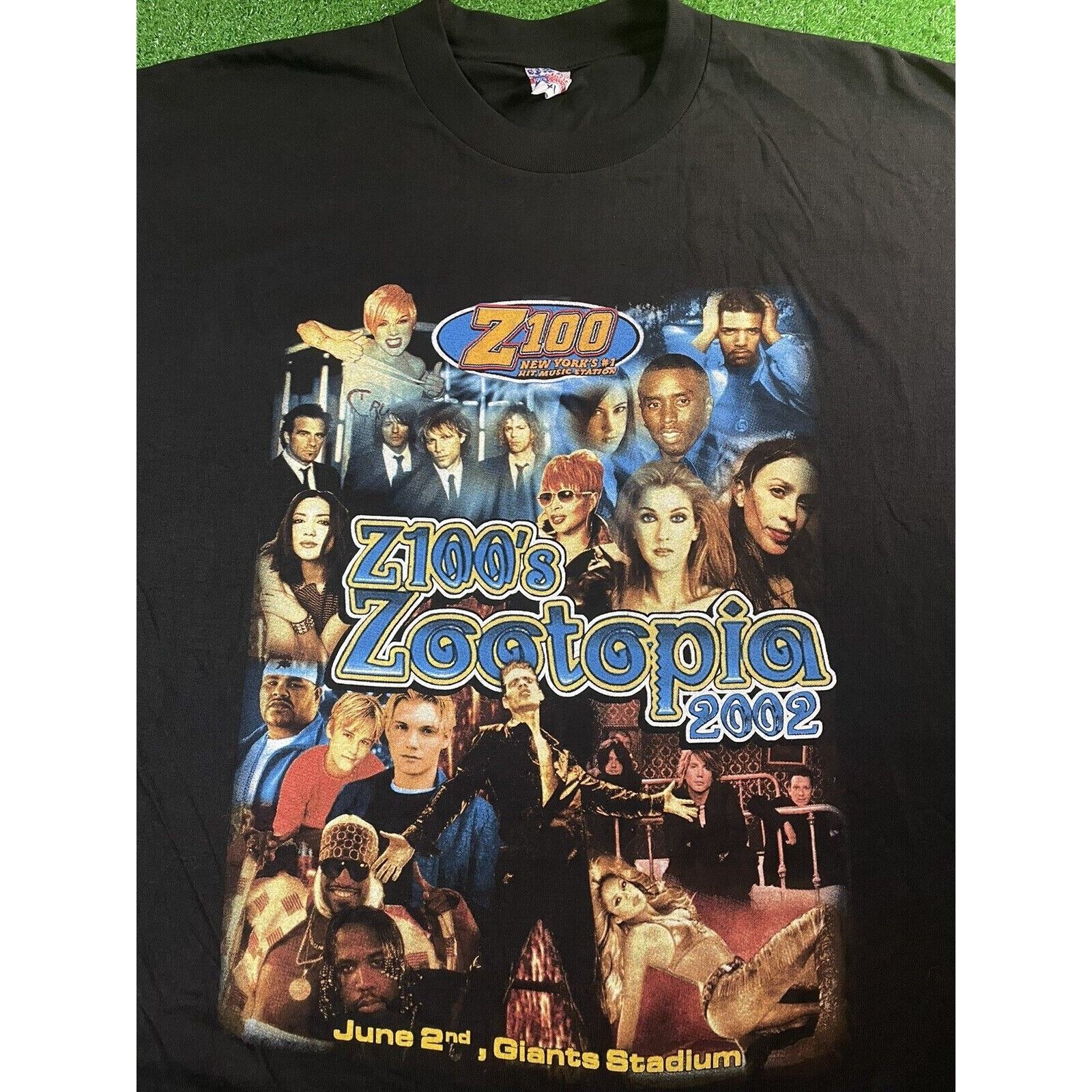 Vintage Y2K 2002 Z100 Utopia Summer Jam XL Black Concert Rap T Shirt Outkast