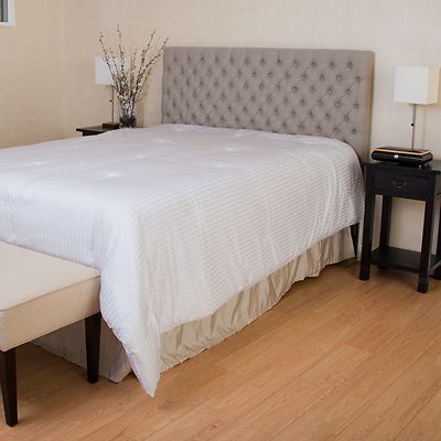 Button Tufted Fabric Queen/Full Size Bed Headboard