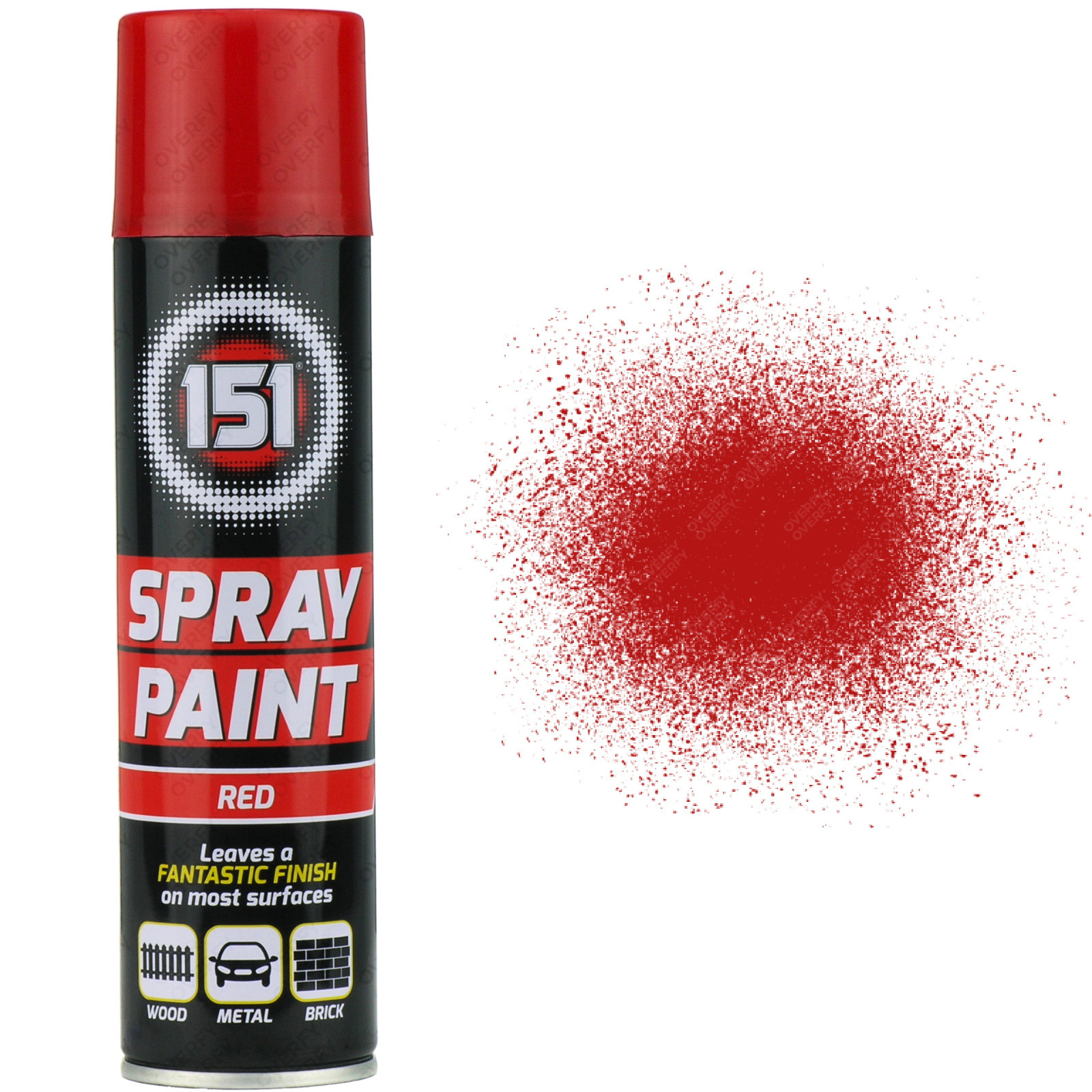 1 x 250ml 151 Red Gloss Aerosol Paint Spray Cars Wood Metal Walls Graffiti eBay