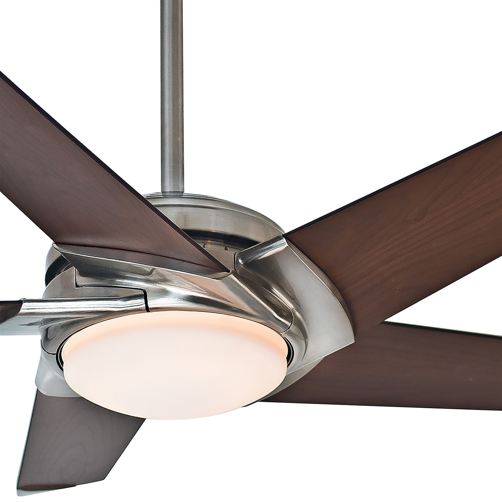 54" Casablanca Stealth Ceiling Fan - Brushed Nickel Finish w/ Dark ...