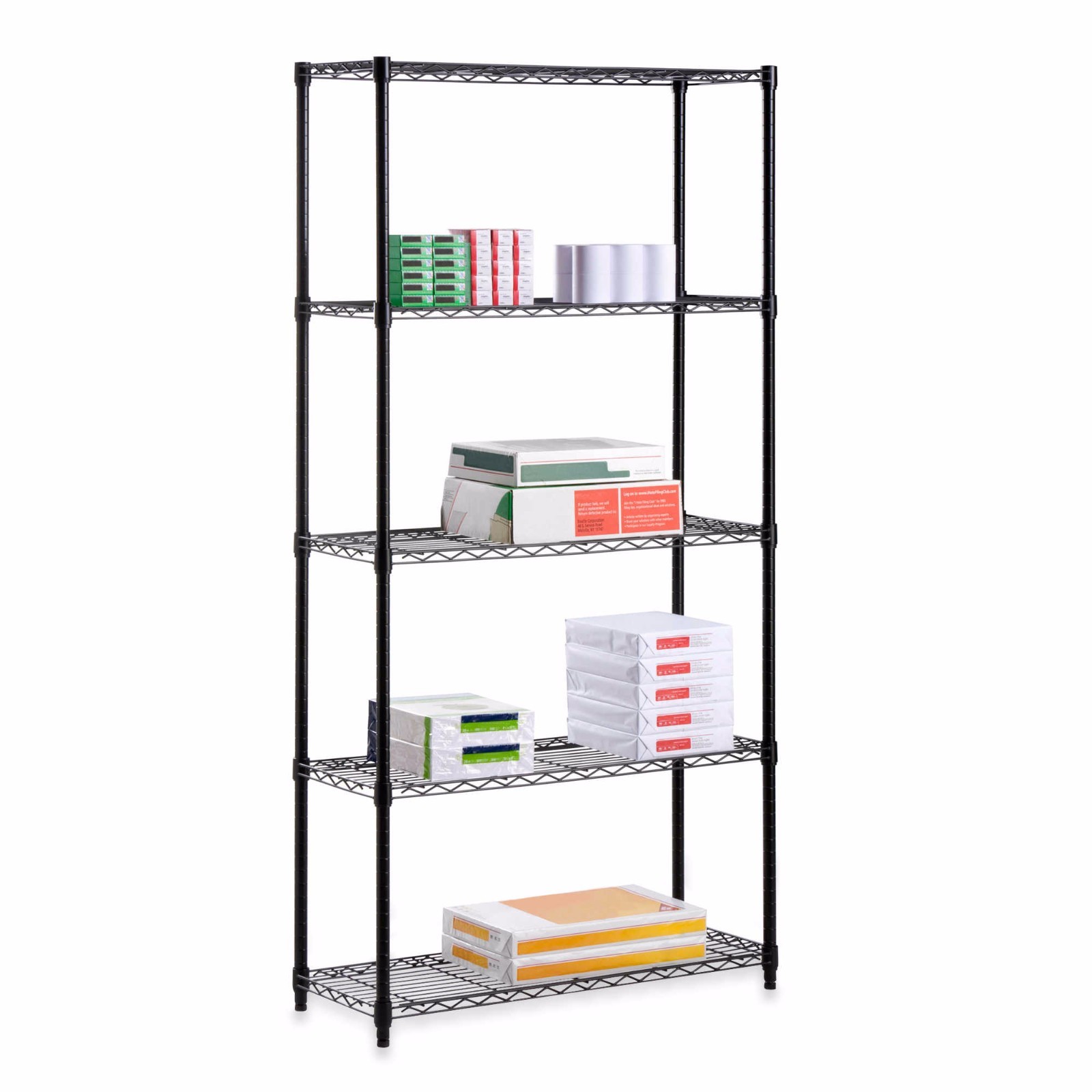 EAN 6848429066429 product image for Honey-can-do Shf-01912 Shelving Unit 350-pound Capacity, Black, 5-tier | upcitemdb.com