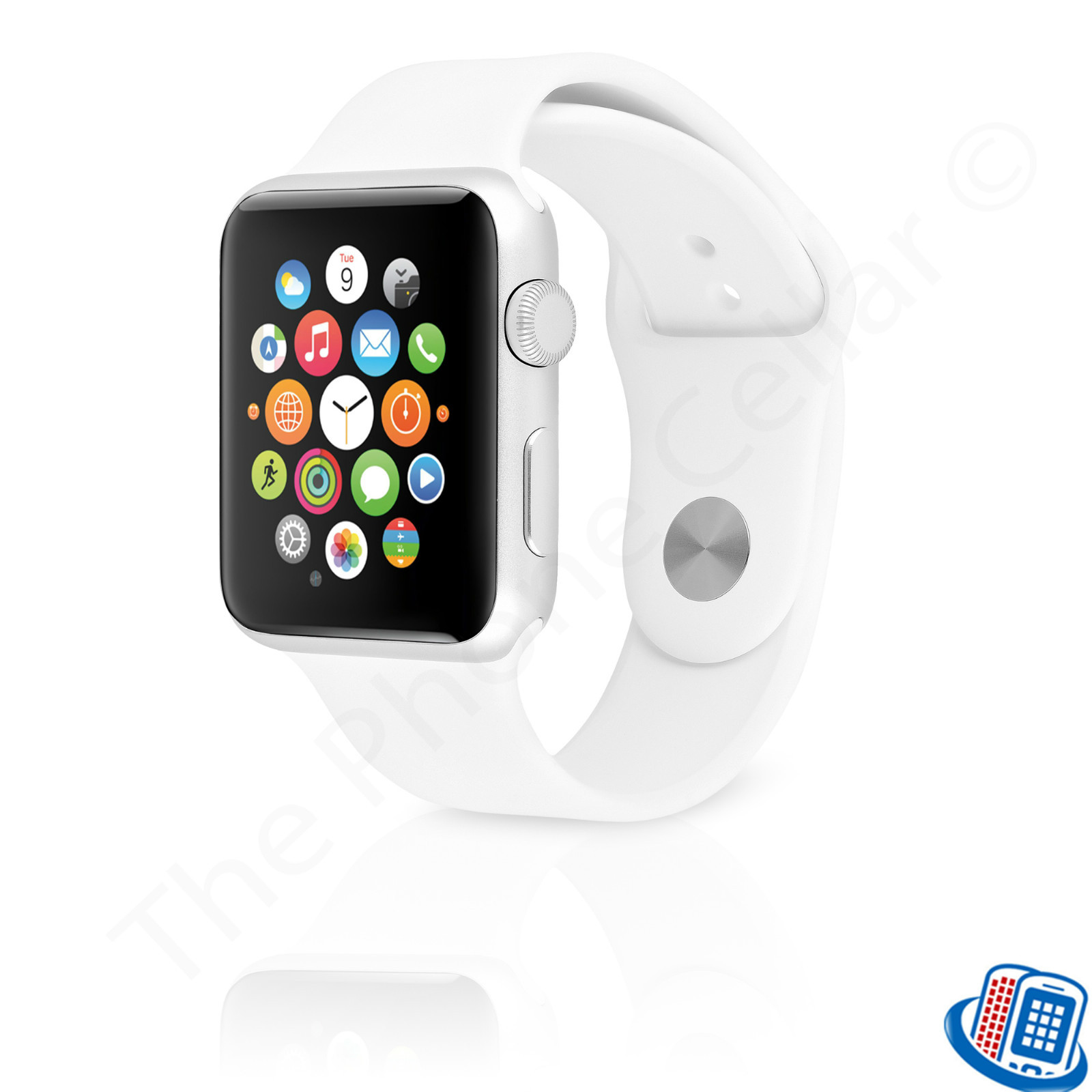 Series 1 Apple Watch Sport 38mm Silver Aluminum Case White Sport Band