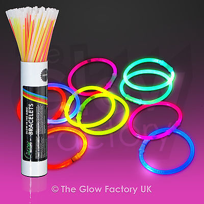 Glow Sticks Glow Bracelets 8” Glowsticks Neon UV - FREE P&P