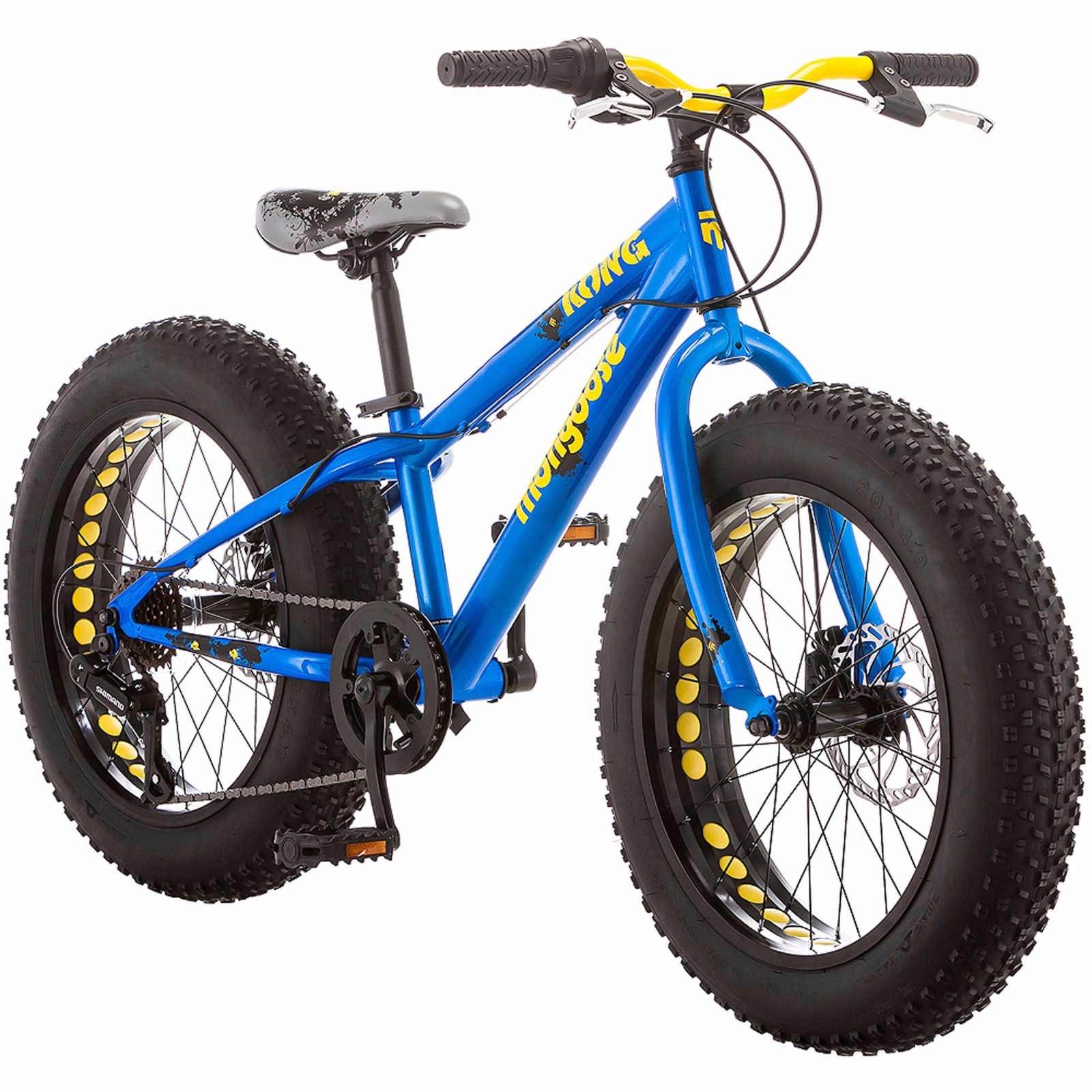 Fat Tire 20" Mountain Bike Boys 7-Speed Bicycle Cruisers All-Terrain Mongoose 