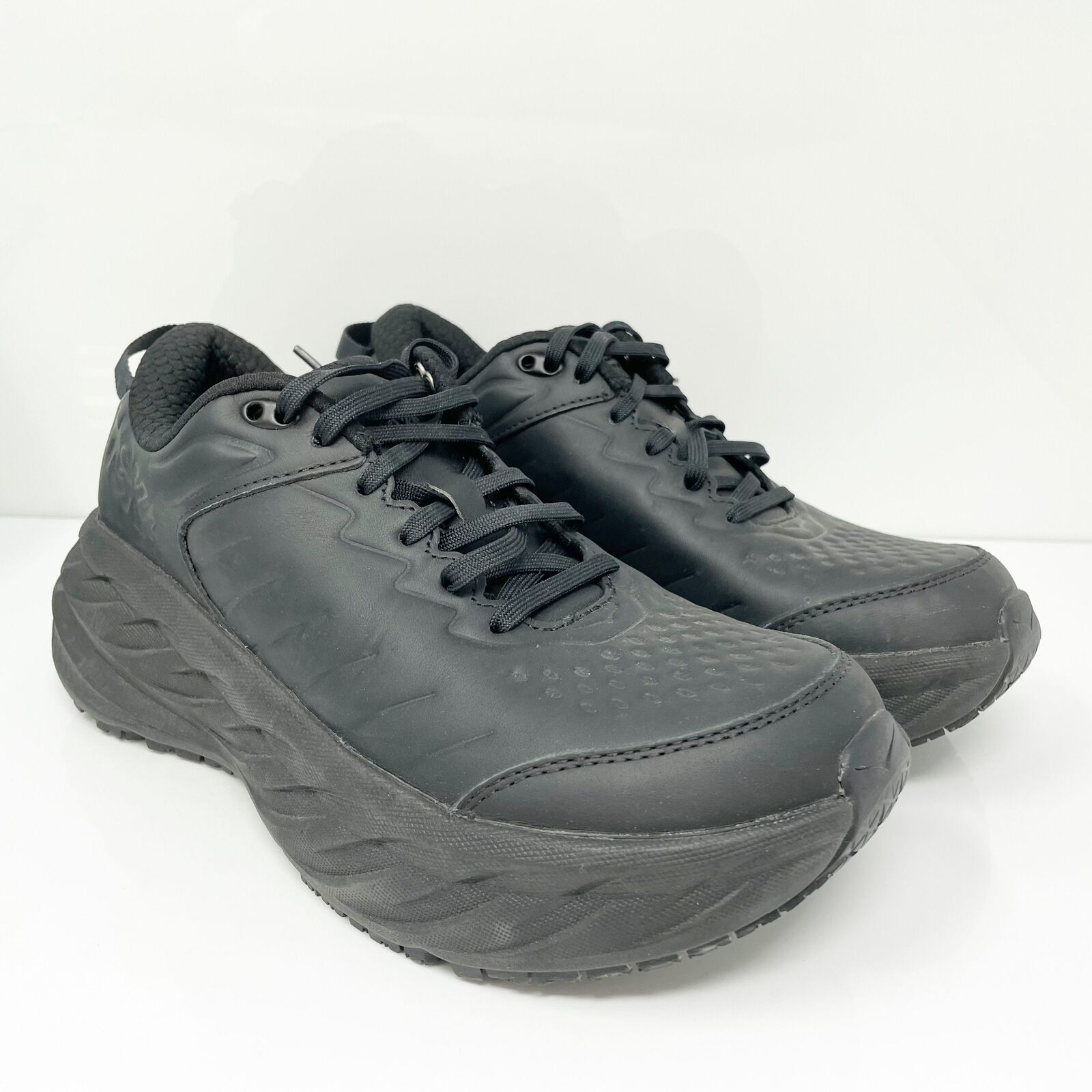 Hoka One One Mens Bondi SR 1110520 BBLC Black Running Shoes Sneakers Size 7