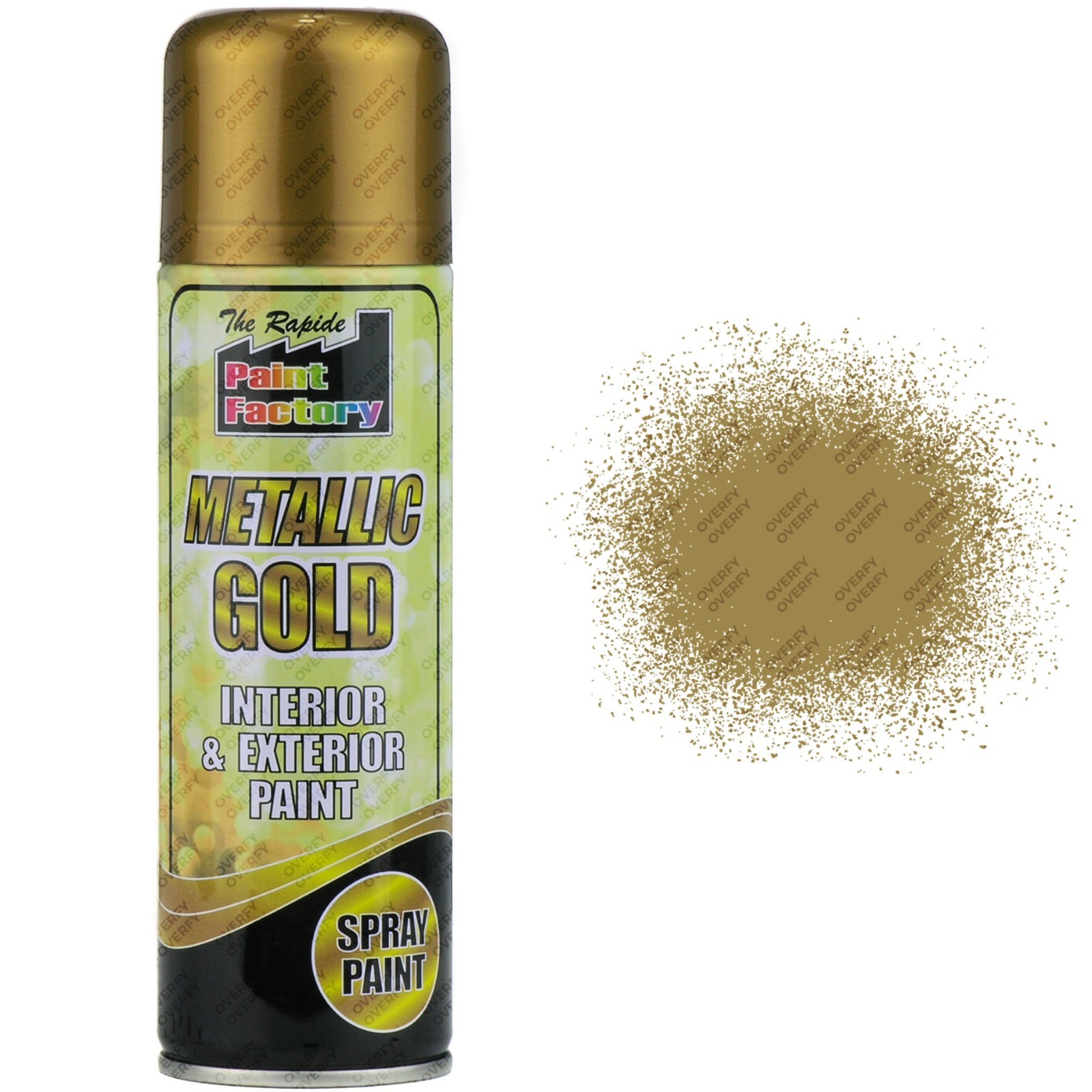 12 x 250ml Metallic Gold Spray Paint Interior &amp; Exterior