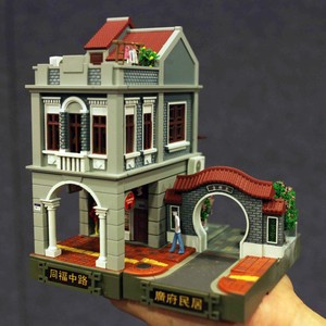 Manwah-Hobby-KEIKO-1-87-HO-Scale-Railroad-Train-buildings-Lingnan 