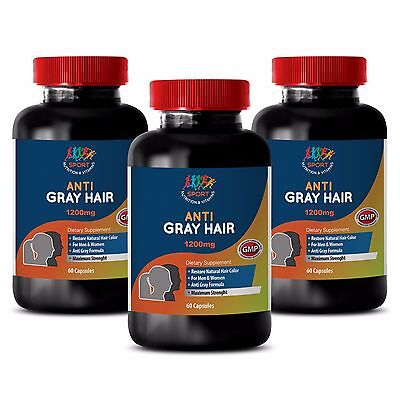 Best Hair Loss Vitamins - Anti-Gray Hair 1200mg - PABA 1000 (Best Hair Vitamins For Hair Loss)