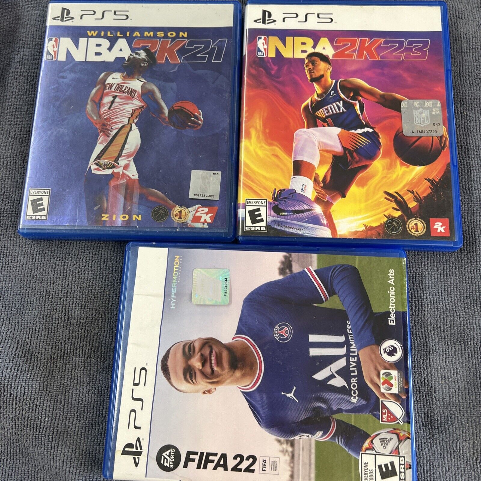 FIFA 22 + NBA 2k21 + NBA 2k23 Bundle - Sony PlayStation 5 Disc Is Good