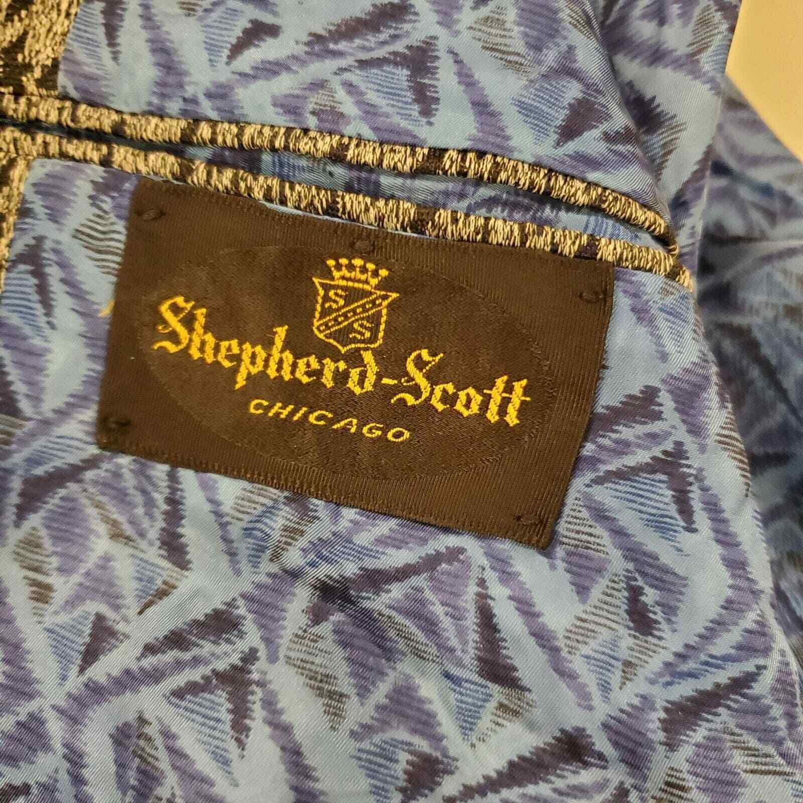 Shepherd-Scott Chicago Men's Gray Houndstooth Pattern Blazer