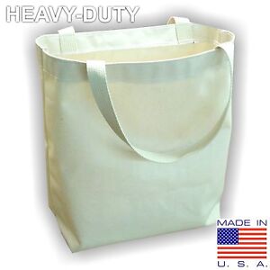 Heavy Duty Cotton Canvas Tote Bag Blank with Gusset Made in USA | eBay